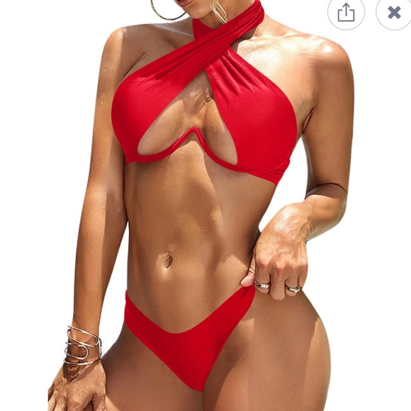 Red Bikini Set - Picture 1 of 3